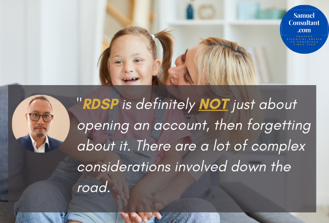 Financial advisor talking about Registered Disability Savings Plan (RDSP)